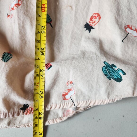 Kolby Men's Short Sleeve Button-Up Shirt – Size L – Peach Tropical Print - Picture 4 of 6